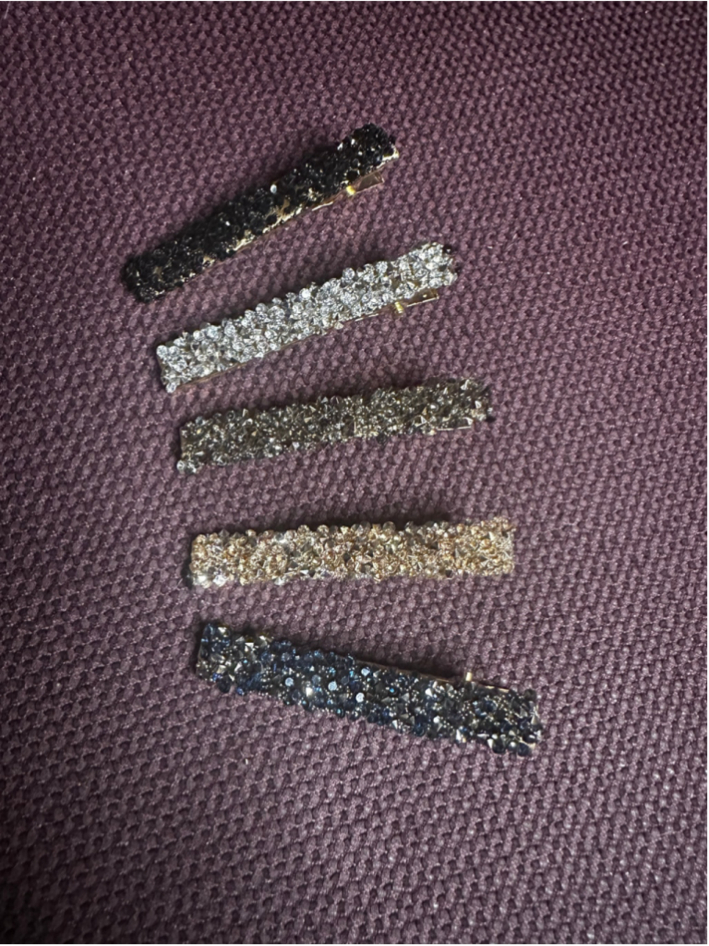 Multicolor and Gold Hair Clip Set